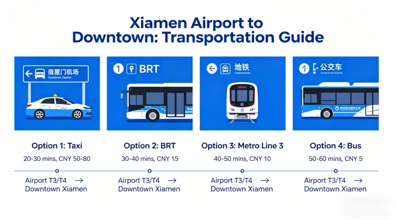 How to Get from Xiamen Airport to the City Center