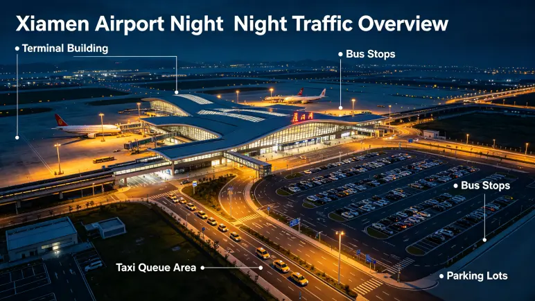 Xiamen airport night transport
