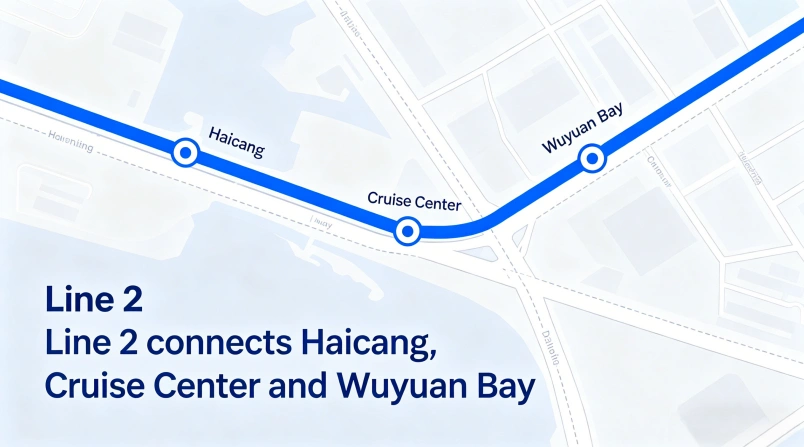 Line 2: Connecting Haicang, Cruise Center, and Wuyuanwan