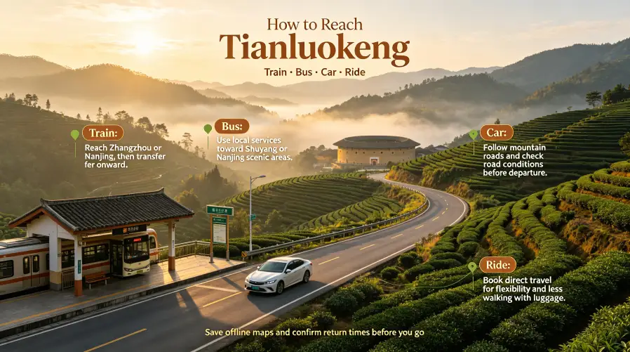 How to Get to Tianluokeng
