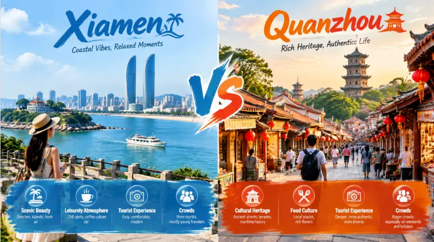 Xiamen vs Quanzhou: Atmosphere and Visitor Experience