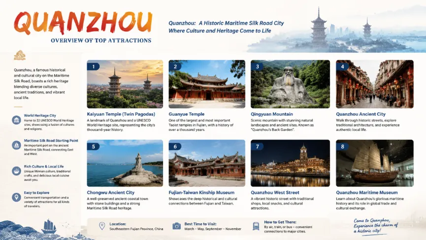 Quanzhou Attractions Overview