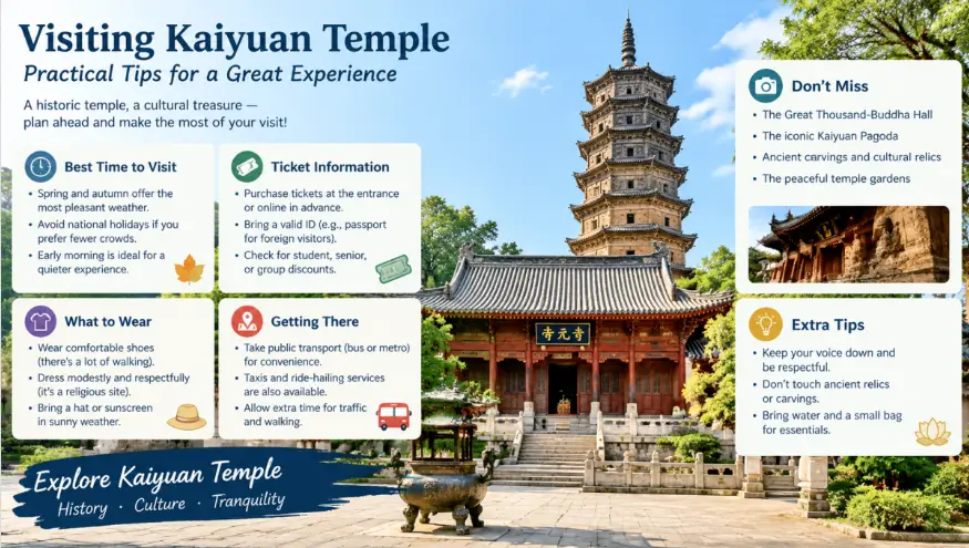 Practical Tips for Visiting Kaiyuan Temple